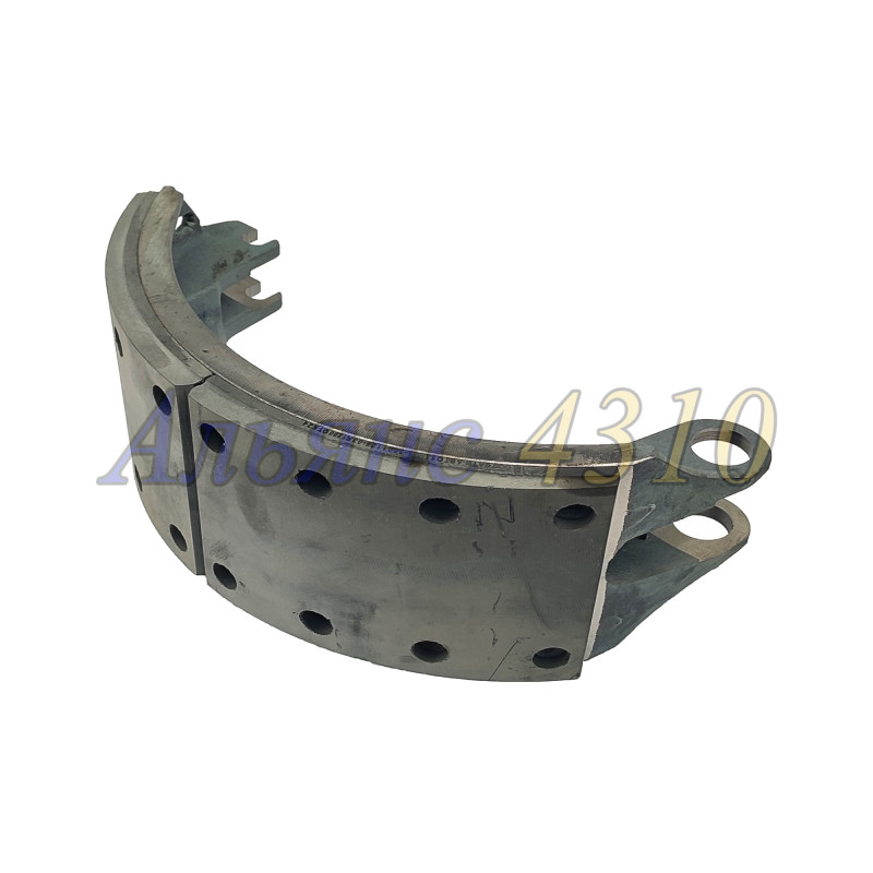 Колодка тормозная в сборе литая (длинная накладка) - Ресурс-Техно